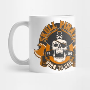 Pirate skull born to sail Mug